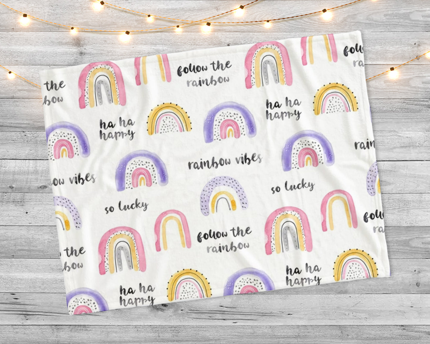 Copy of Hand drawn Christmas tree Pattern background Minky Blanket