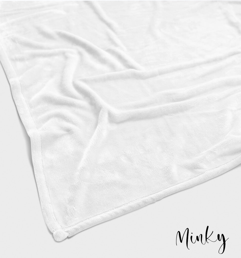 Daisy floral boho pattern with white daisies on a peach background in doodle style. Сute contemporary minimalistic trendy boho Minky Blanket