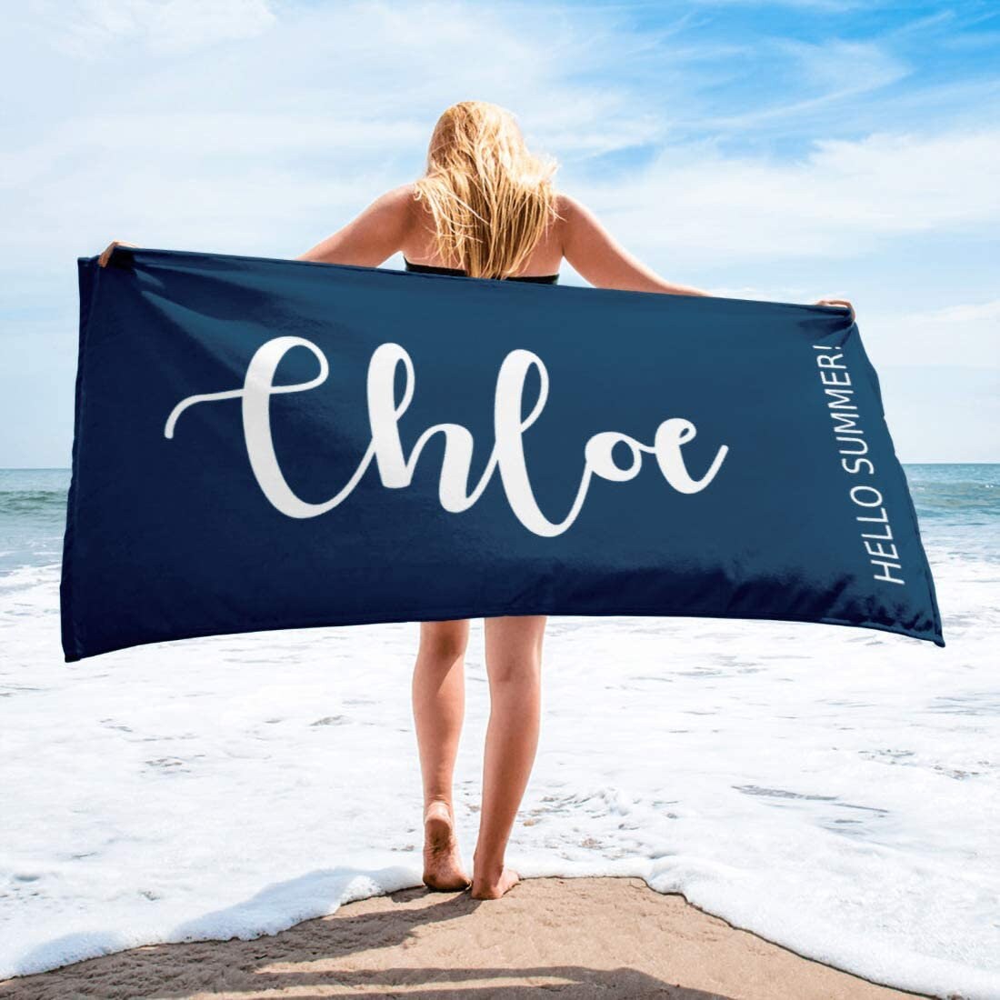 Custom Listing for LaKeisha Swan - Scripty Style Personalized Beach Towel Personalized Name Bath Towel Custom