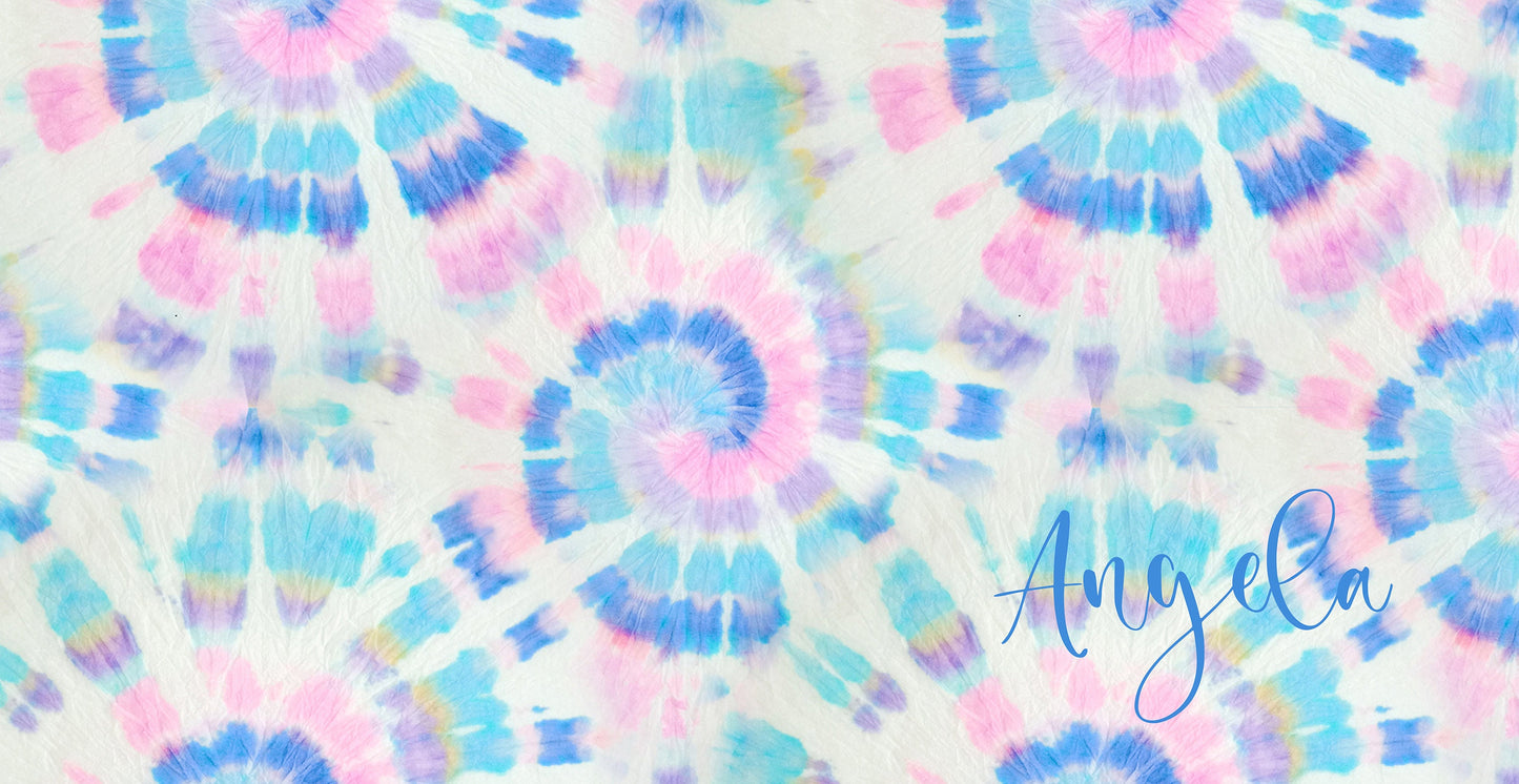 Multi-Color Tie Dye Style Personalize Beach Towel - Personalized Name Bath Towel Custom Pool Towel Beach Towel Name Outside Birthday Gift