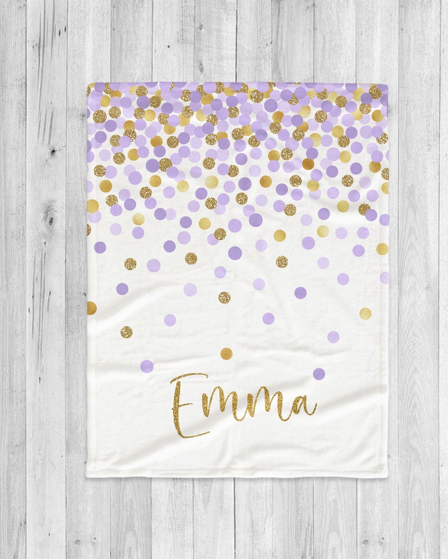 Sparkling Design Multi-Dot Personalized blanket with Name, Custom blanket gift, Birthday Anniversary Gift