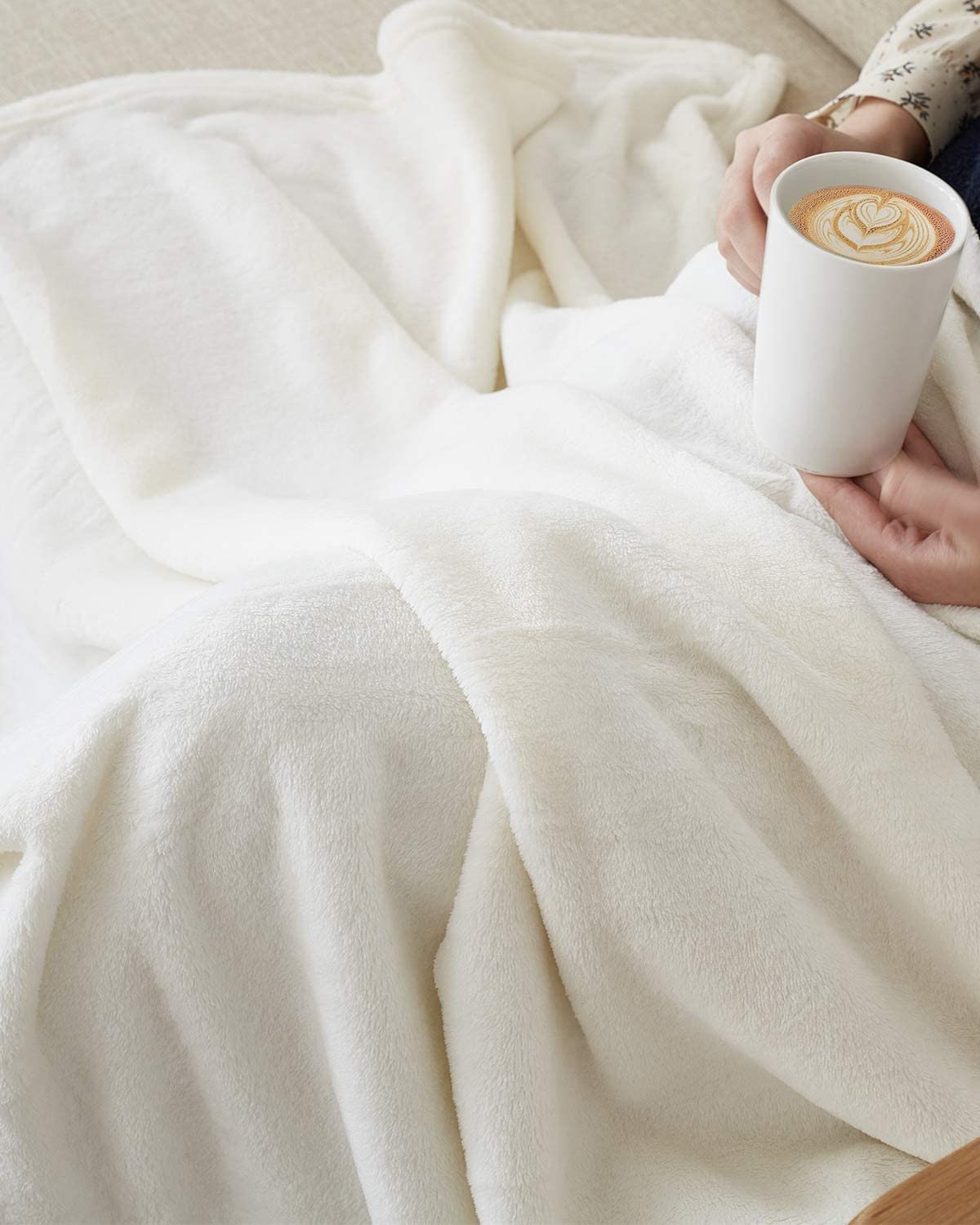 Sublimation Blank Blanket Polyester Blanket 100% Polyester Fleece Plush Minky Blanket White Blanket - 3 Size Options