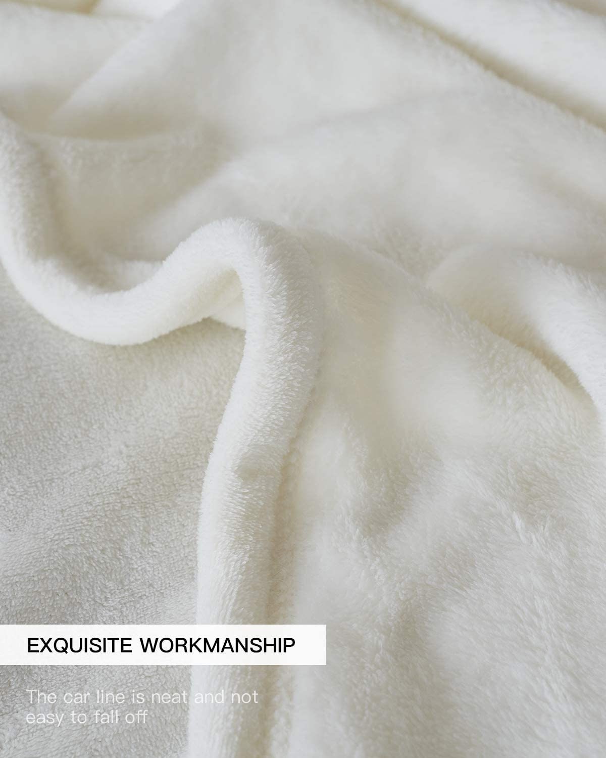 Sublimation Blank Blanket Polyester Blanket 100% Polyester Fleece Plush Minky Blanket White Blanket - 3 Size Options
