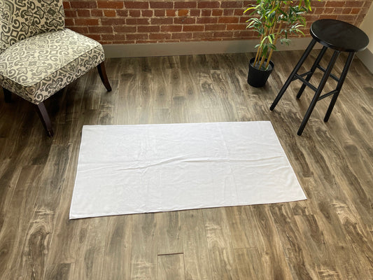 Sublimation Blank Beach Towel Sublimation Premium 100% Cotton Front, Poly Back Large 30x60 inch Beach Towel