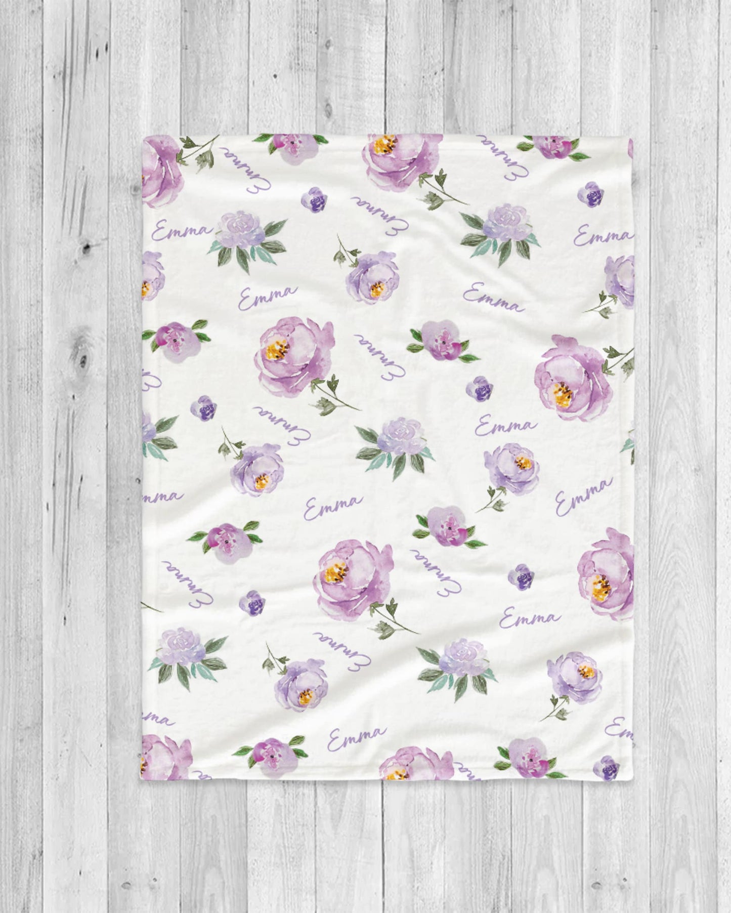 Water Paint flowers Name blanket, Personalized blanket with Name, Custom blanket gift, Personalized gift, Birthday Gift, Baby blanket