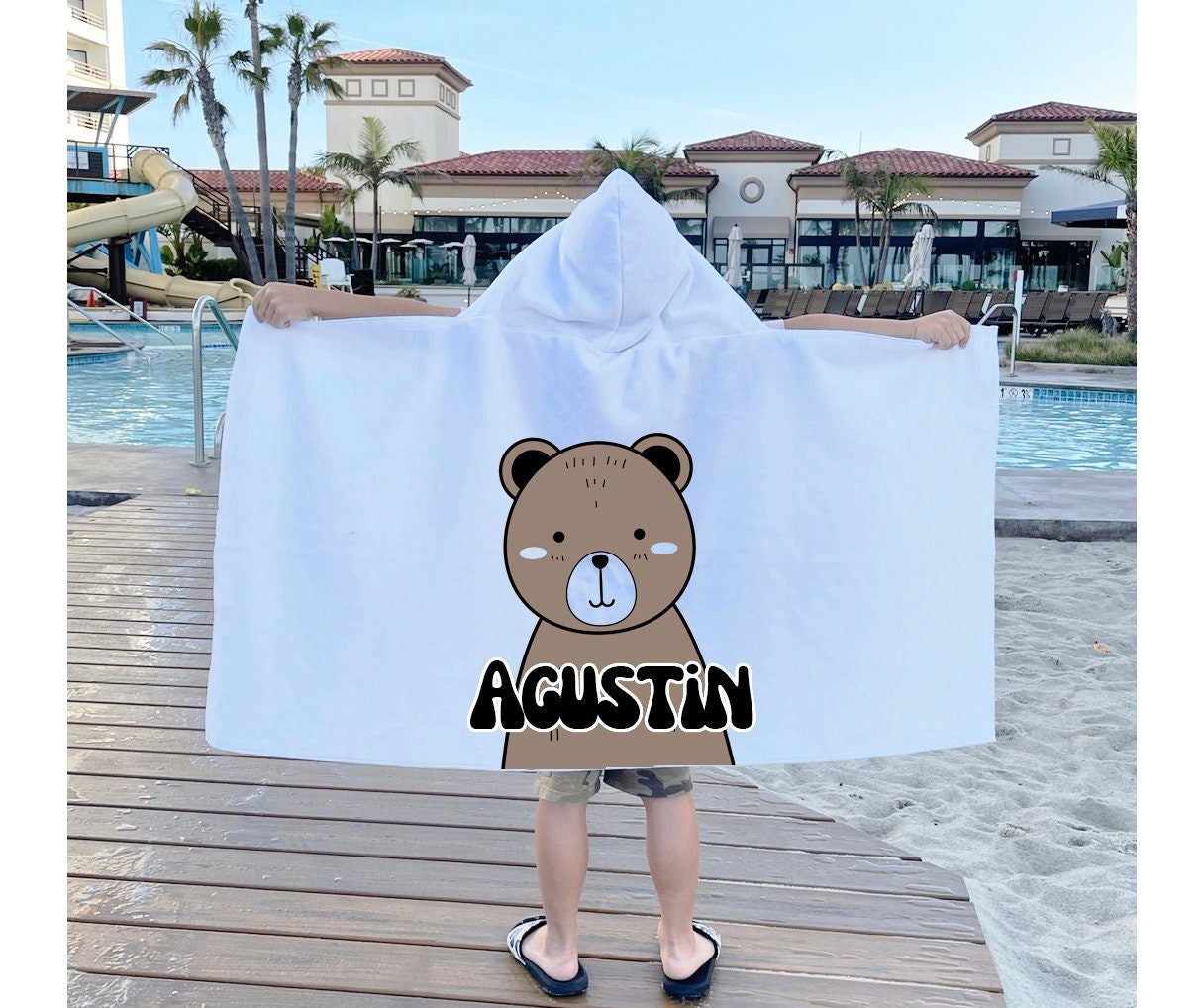 Hooded Animal Style Towel For Kids, Personalized Hooded Towels for Toddlers, Beach Towel Hoodie, Beach Towels for Babies and Toddler