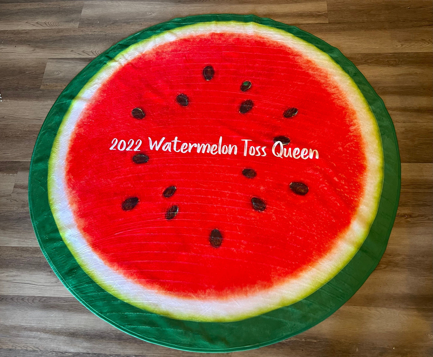 Personalized Round Watermelon Design Beach Towel, Personalized Beach Towel Personalized Name Bath Towel Custom Pool Towel Birthday Vacation