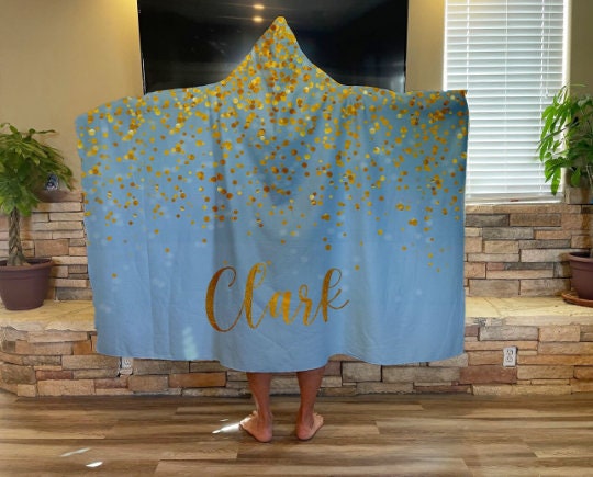 Sparkling Gold Glitter personalize Hoodie blanket, Mommy & Me size, Sherpa custom Hoodie blanket, Baby Hoodie blanket, birthday gift idea