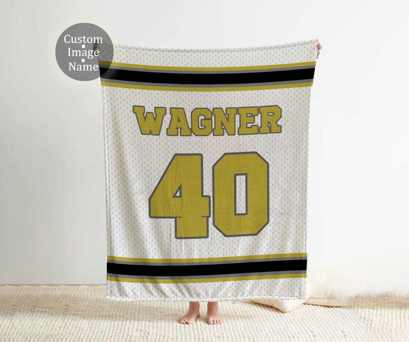 Sports Jersey Personalized blanket, Minky or Sherpa custom blanket, personalization blanket, birthday gift idea