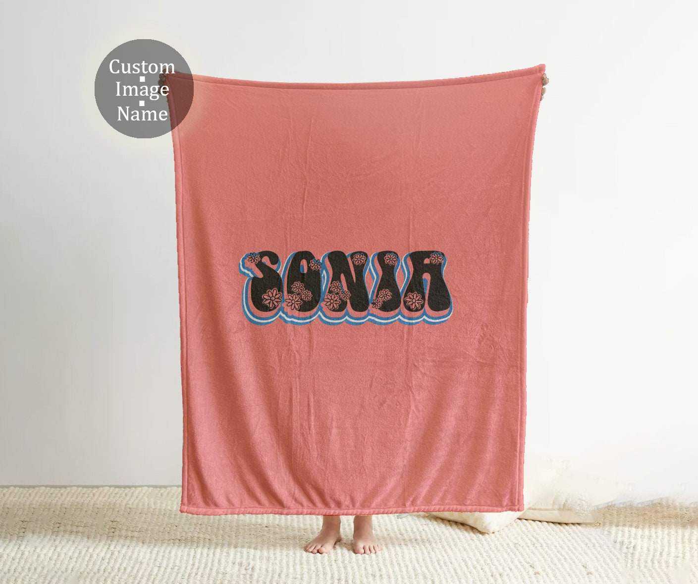 Custom name personalize blanket, Minky or Sherpa custom blanket, Baby blanket, birthday gift idea