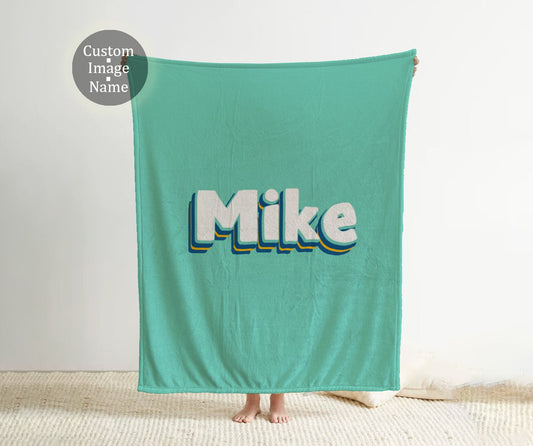 Custom name personalize blanket, Minky or Sherpa custom blanket, Baby blanket, birthday gift idea