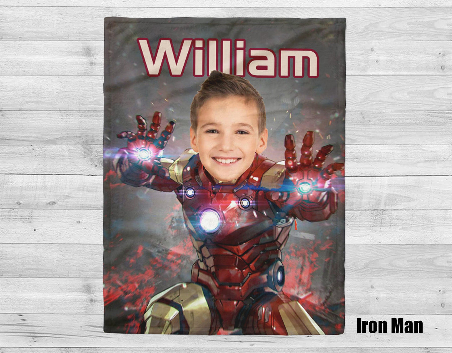 Kids Superhero Blanket, Personalized Kids Blanket, Custom Blanket For Boys, Captain America Blanket