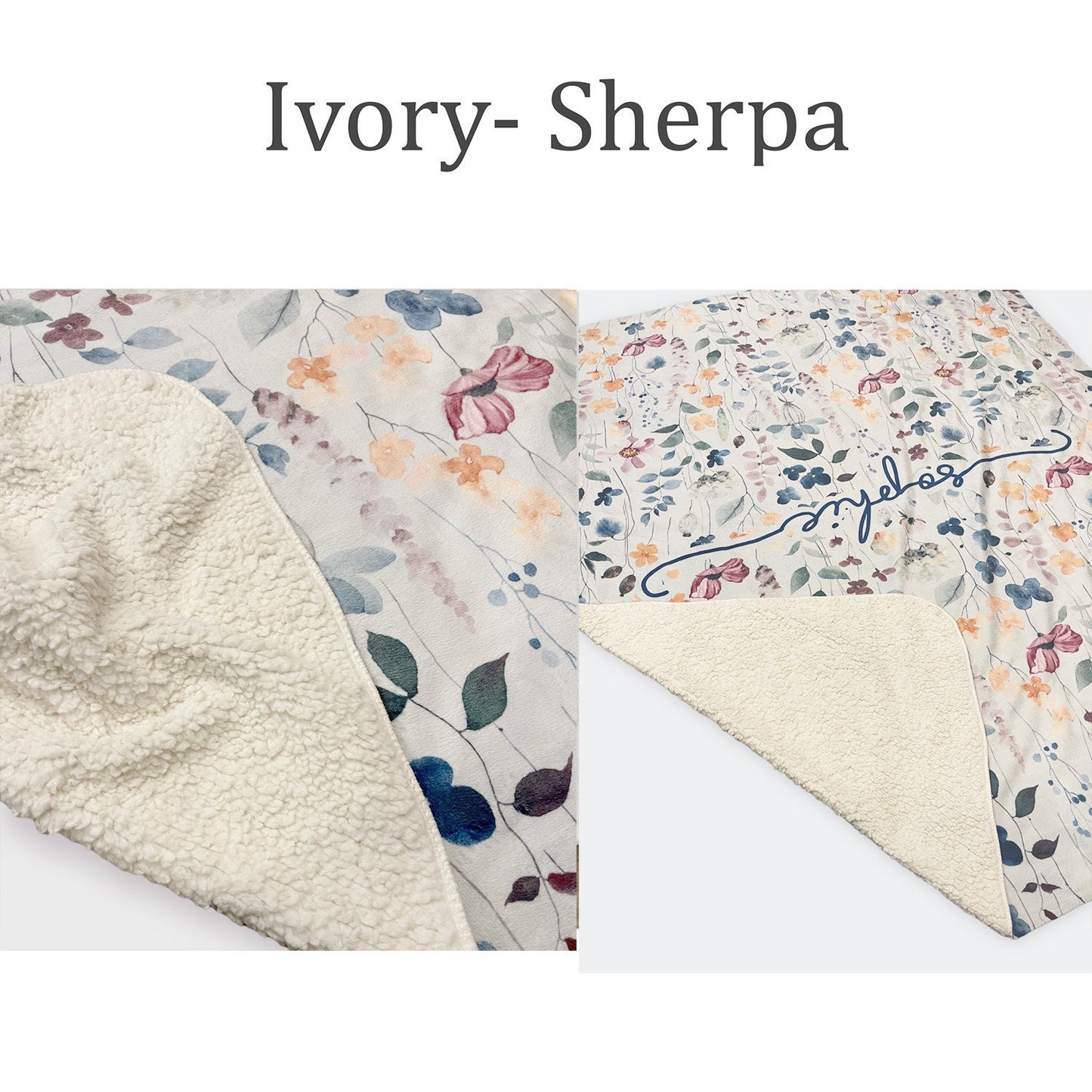 Fox Pattern Design personalize blanket, Minky or Sherpa custom blanket, Baby blanket, birthday gift idea