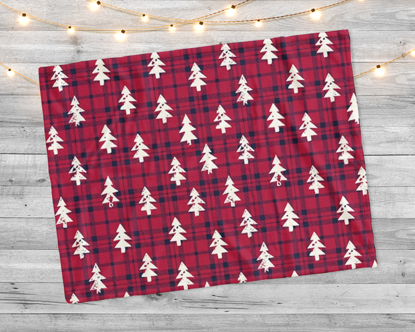 Christmas Rustic Woodland Minky Blanket