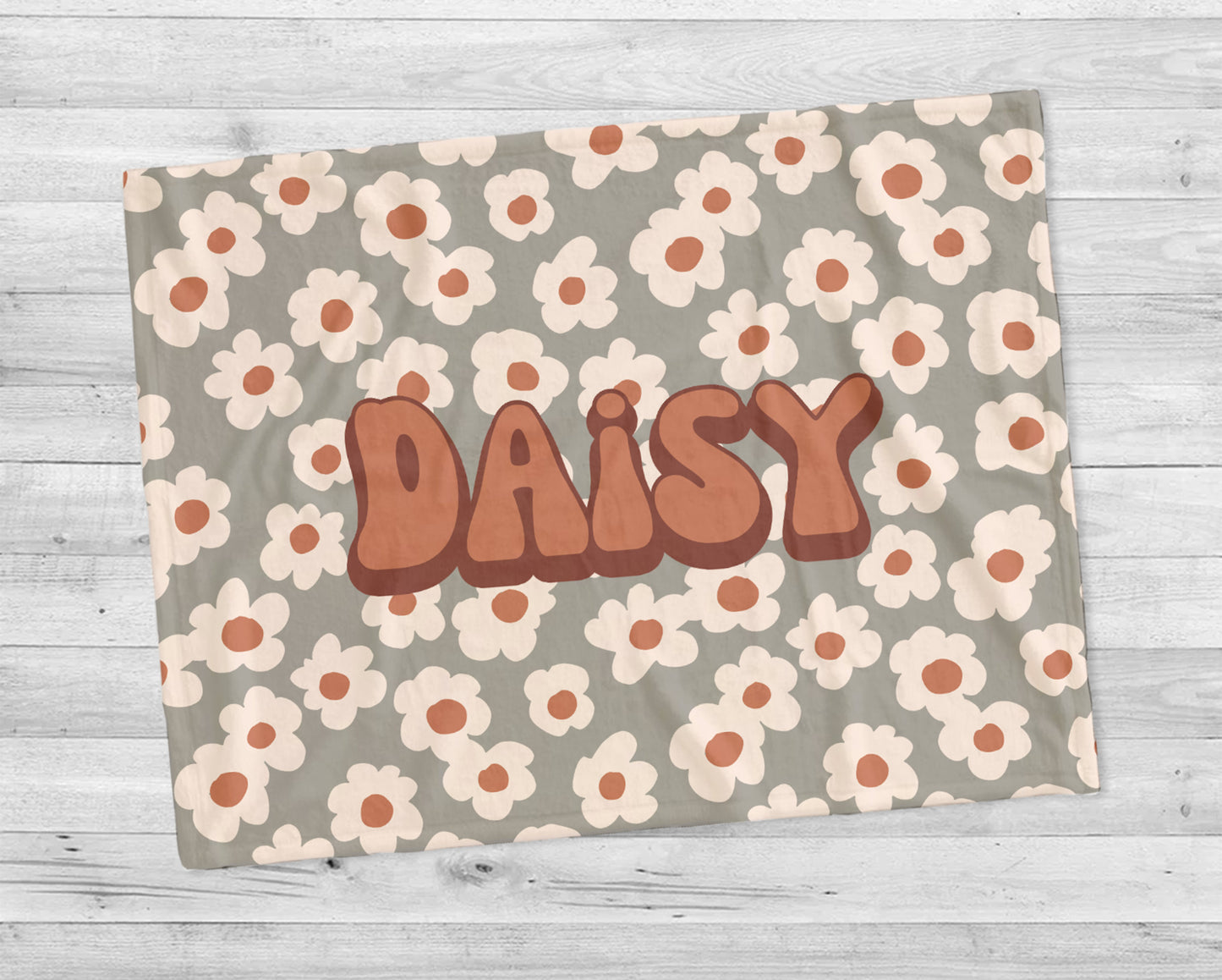 Retro Daisy Pattern Blanket