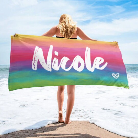 Personalized tie discount dye beach towels