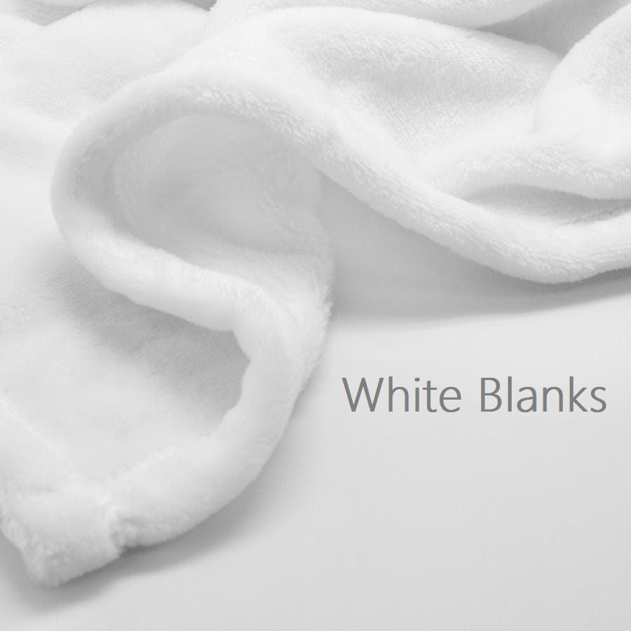 Economy White Sublimation Blanket - Fleece Blankets