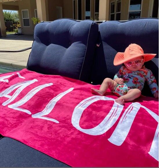 Bold Font Style Personalized Beach Towel Personalized Name Bath Towel Custom Pool Towel Beach Towel With Name Outside Birthday Vacation Gift