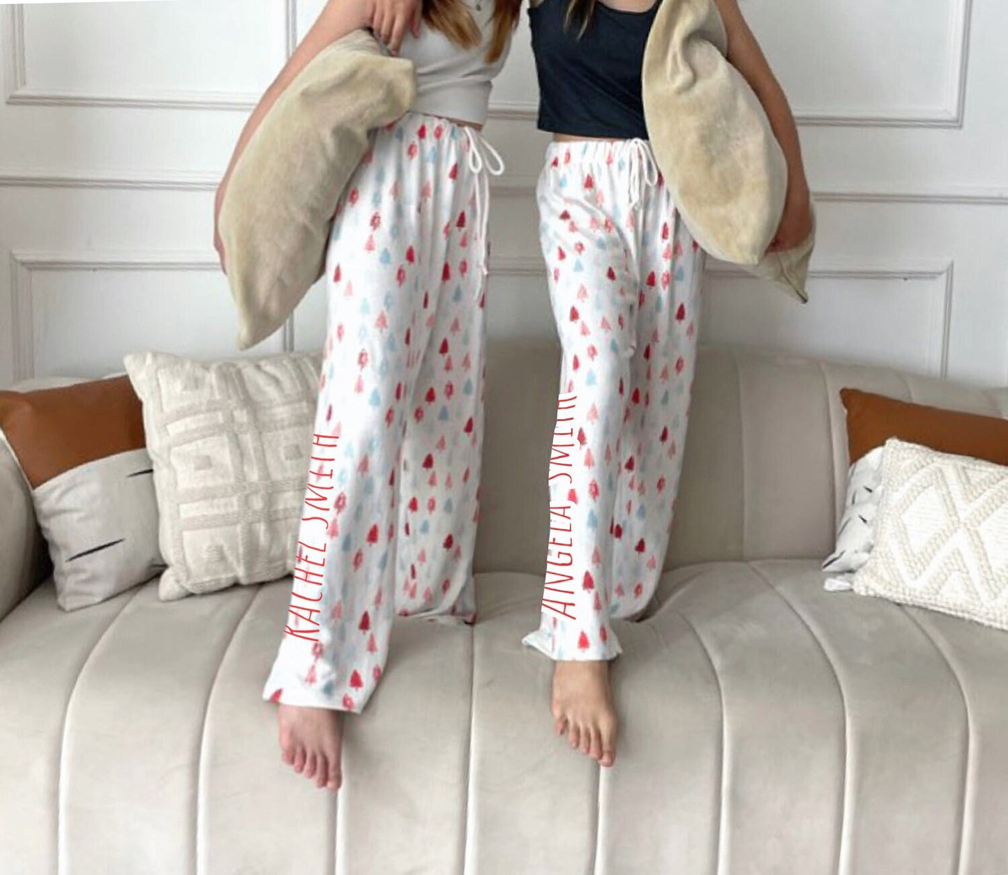 Personalized Pajama Pants, Christmas tree pj pants, monogrammed pajama –  BloomAngel