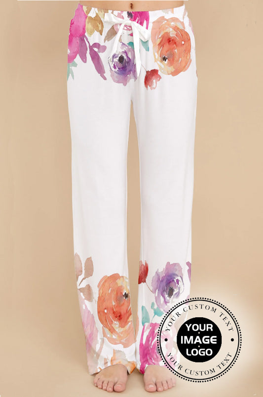 Water color Flower Pajama pants